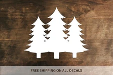 Forest Vinyl Decal | Pine Fir Trees Bumper Sticker | Wilderness Nature Decor