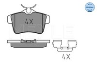 Meyle 025 249 2217 Brake Pad Set, Disc Brake For CitroËN DS Peugeot