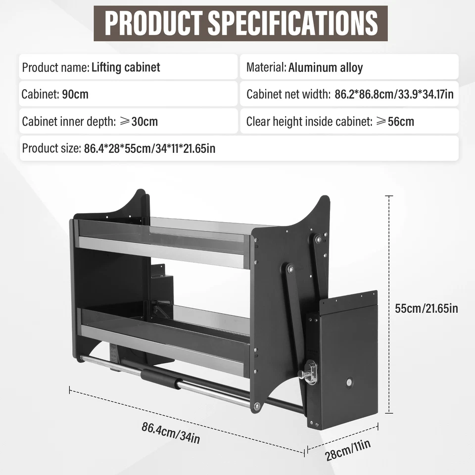Estante de cocina extraíble gabinete superior 2 niveles gabinete organizador estante Foto 2 de 4