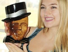 Timmy Woods Beverly Hills FRED ASTAIRE Handbag BUST TOP HAT DANCER FACE