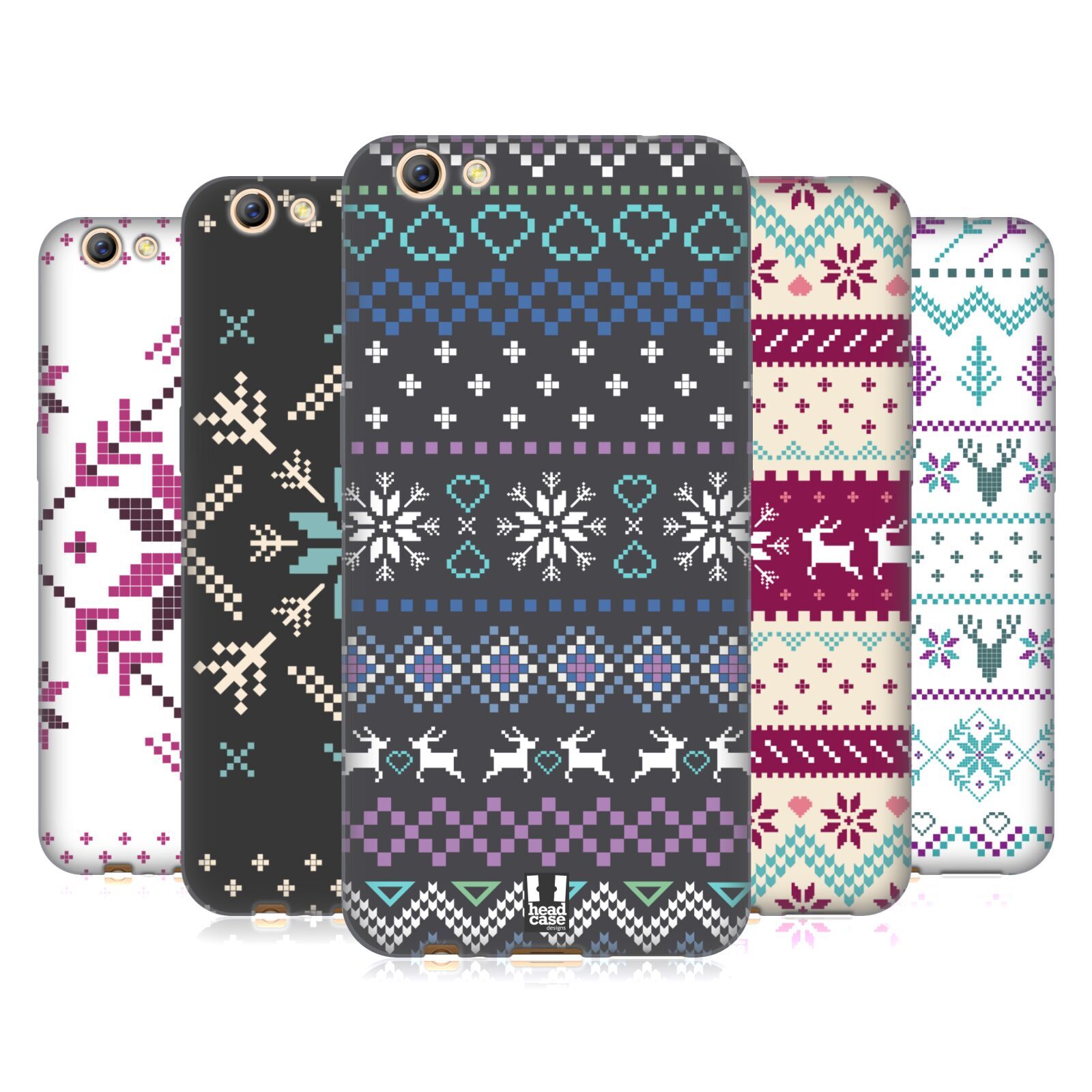 HEAD CASE DESIGNS FAIR ISLE WINTER PRINTS SOFT GEL CASE FOR OPPO PHONES