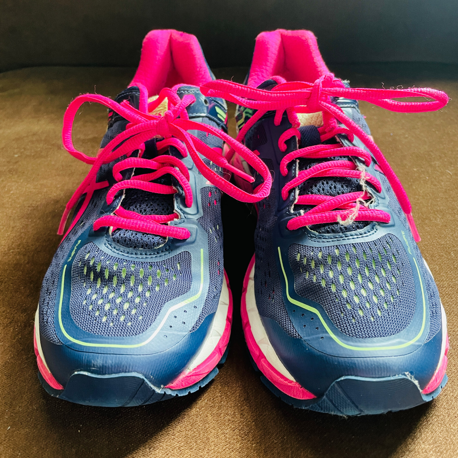 A S I C S GEL KAYANO 22 WOMEN US 9 RUNNING SNEAKERS T597N NAVY PINK 40.5 EUR image 7