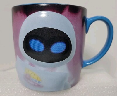 Authentic Disney Pixar Wall-E Eve The Future Is Now Embossed Coffe Tea Mug