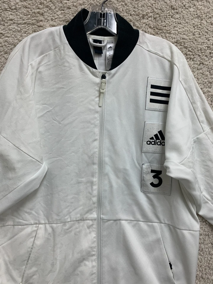 Chaqueta Universitaria Adidas Y-3 Yeezy Chance the Rapper Colaboración Grande Blanca Cremallera Para Hombres Foto 2 de 4
