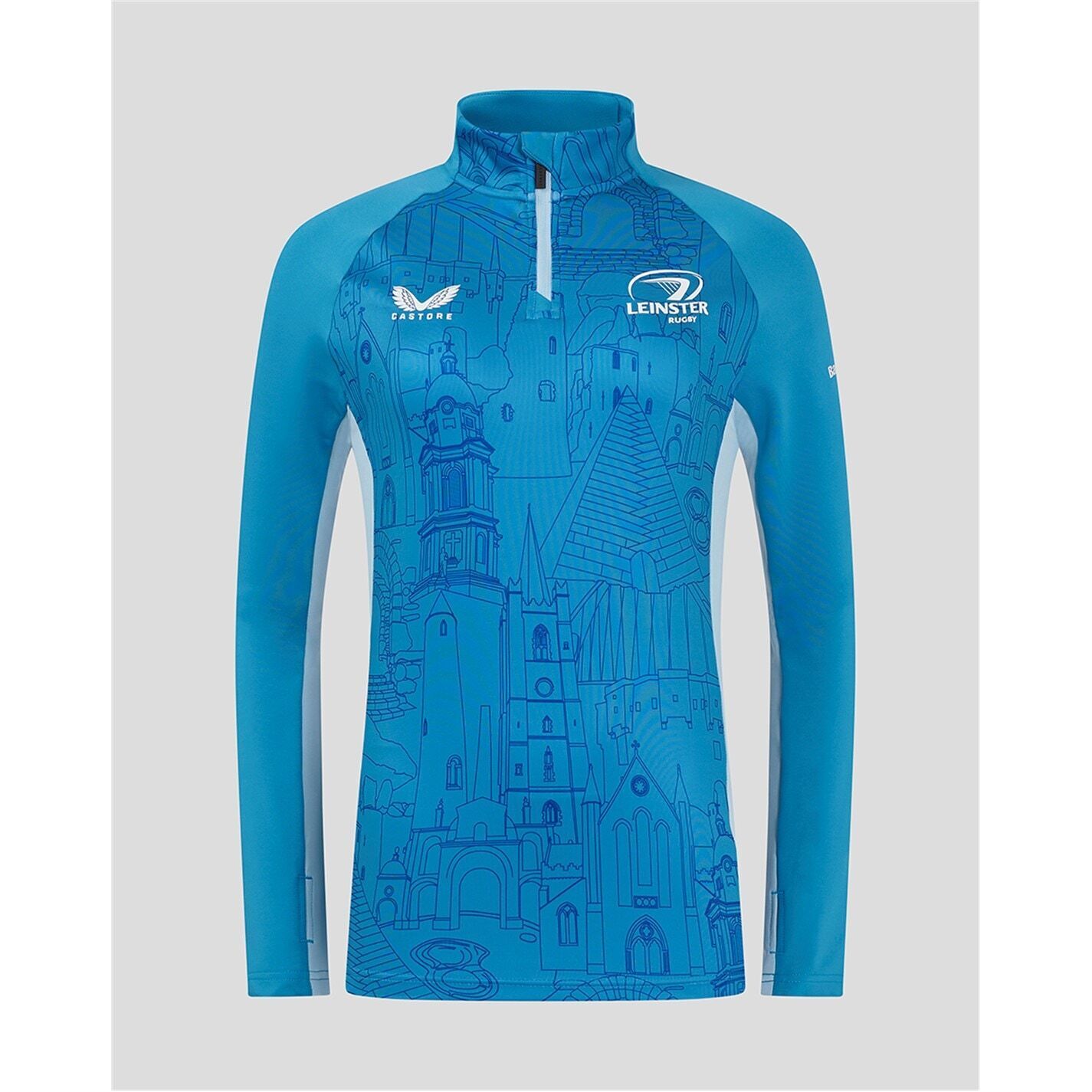 Женская футболка с коротким рукавом Castore Womens Leinster Matchday на молнии средней длины 1/4