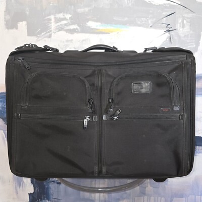 TUMI ALPHA 22051DH 黒 ナイロン ボストンバッグ キャリー付き TUMI 2-Wheeled Weekender Carry-On Black Nylon Model 22051DH