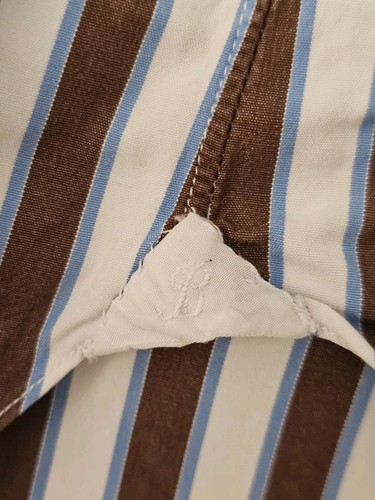 camicia a righe Barba cucita a mano taglia 16/41 - Foto 5 di 7