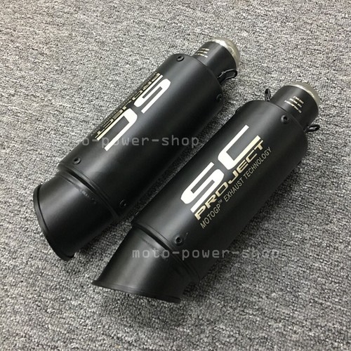 For Yamaha FZ6 2004-2011 Exhaust Link Pipe Black Muffler Tips Slip on System - Picture 3 of 10