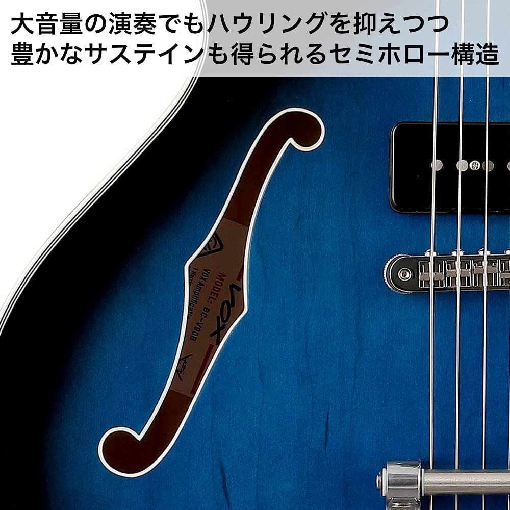 VOX Bobcat V90 with Bigsby Sapphire Blue Soap Bar Type PU2 Guitar