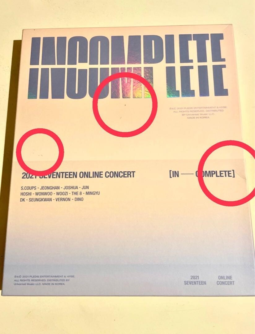 SEVENTEEN INCOMPLETE 2021 SEVENTEEN ONLINE CONCERT Blu-ray SEVENTEEN INCOMPLETE 2021 SEVENTEEN ONLINE CONCERT Blu-ray