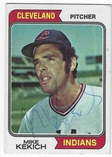Mike Kekich Signed 1974 Topps Card / Autographed