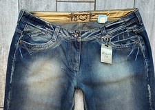 Next Ladies Boyfriend slouch fit jeans dark blue wide loose leg 16 R W36 L31 Y2K