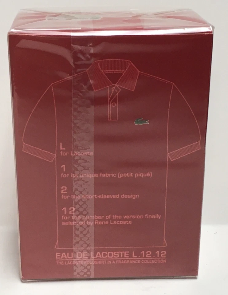 Lacoste Eau de Lacoste L.12.12 Pour Lui Rouge EDT Spray 1.6 fl oz hecho en Reino Unido Foto 2 de 3