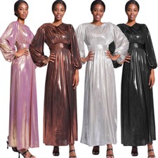 Kaftan Women Muslim Long Maxi Dress Islamic Robes Party Ramadan Robe Abaya Gown