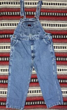 Five Brothers Bib Overalls Mens Size 42x26 Blue Denim Carpenter Jean Pants