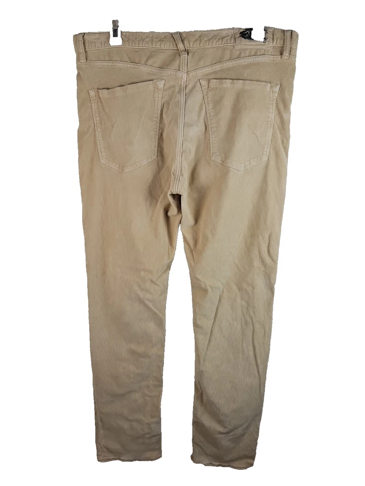 Pantalones de pana Loomstate para hombre 36 algodón orgánico pana recto bronceado grunge Foto 2 de 4