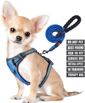 No Pull Dog Harness and Leash Set,  in Training Service Dog Vest with 7 Dog Patc