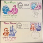 1978 French Polynesia #C154-5(set) FDC; 2 covers;ship, capt cook topical *d