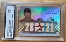 2012 Topps Triple Threads Jose Altuve Auto Graded 10 #87/99