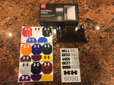 CHEAP Under Armour Football Helmet Visor Eye Shield SILVER GREY