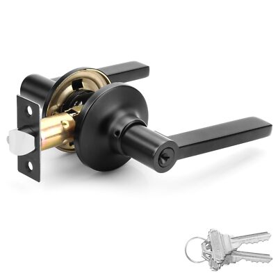Entrance Door Handle Lock with Keys Secure Keyed Reversible for Right & Left ...