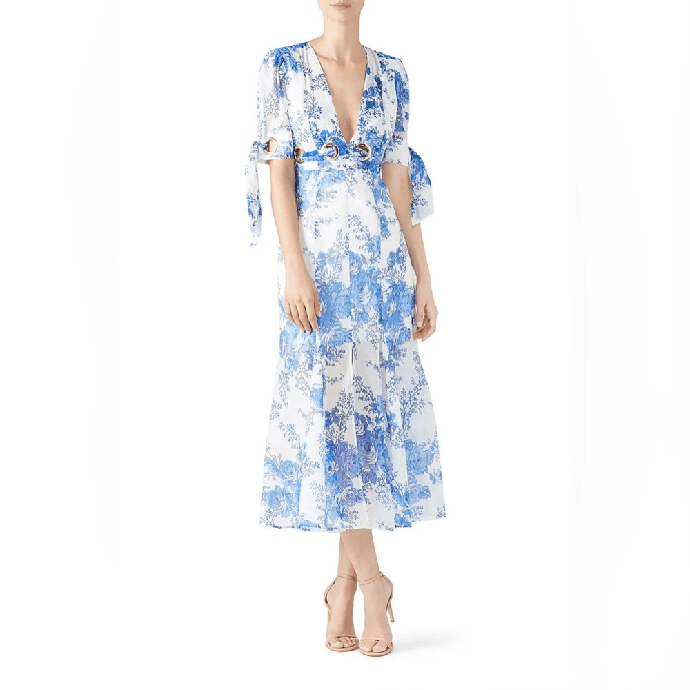 Alice McCall Blue & White Only Everything Midi Dress Size 2 US $495