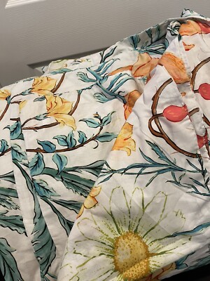 Housse De Couette Twin Urban Outfitters Krista, Motif Floral, Blanche, En Coton (neuf Sans étiquette)