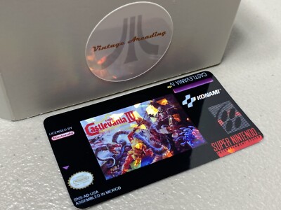 Castlevania IV, Diamond Holographic (SNES) Super Nintendo Replacement ...
