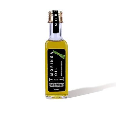 THE OLD SOUL | 100% Pure Cold Pressed Moringa Oil | Sahjan 100 mL | Glass Bottle
