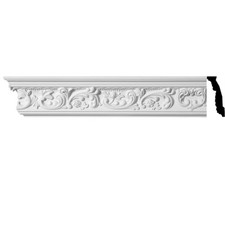 Ornate Cornice White Urethane Cannes  94" L Renovators Supply