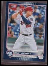 2022 Topps #158 Riley Adams Royal Blue Washington Nationals