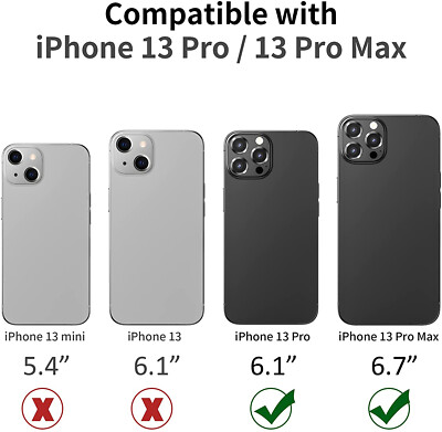 For IPhone 13 Pro & Pro Max – Metal Ring Tempered Glass Camera Lens Protector (3 Pack)