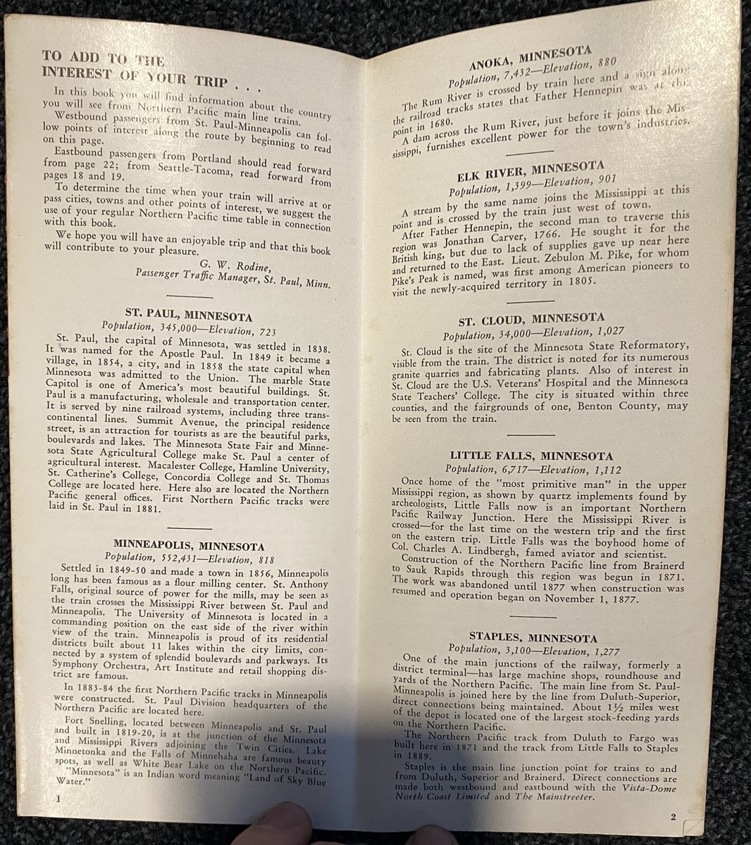 5 Northern Pacific Railroad Brochures Vista Dome