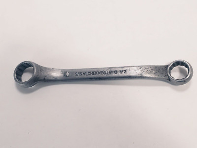 Vintage VLCHEK Tools WBC1618 Box End Wrench 9/16'' x 1/2'' Alloy Made in USA Tool