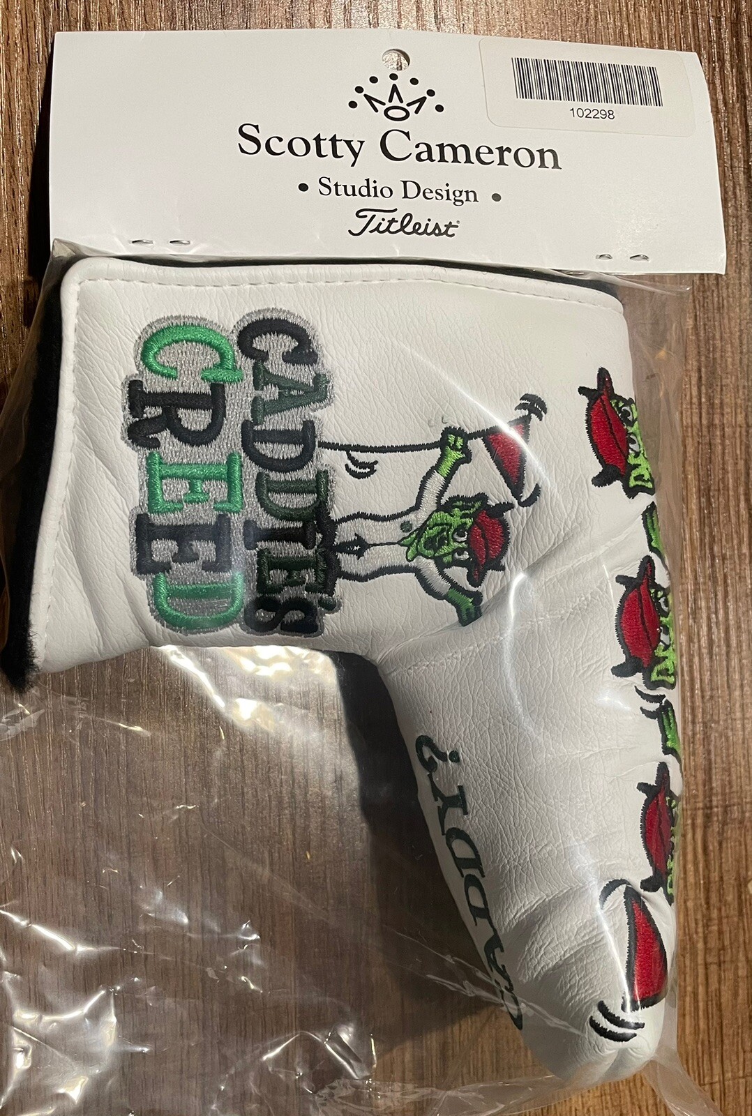 Serviette De Golf Scotty Cameron Vintage 2024 - Blanche à Rayures Rouges - Coton