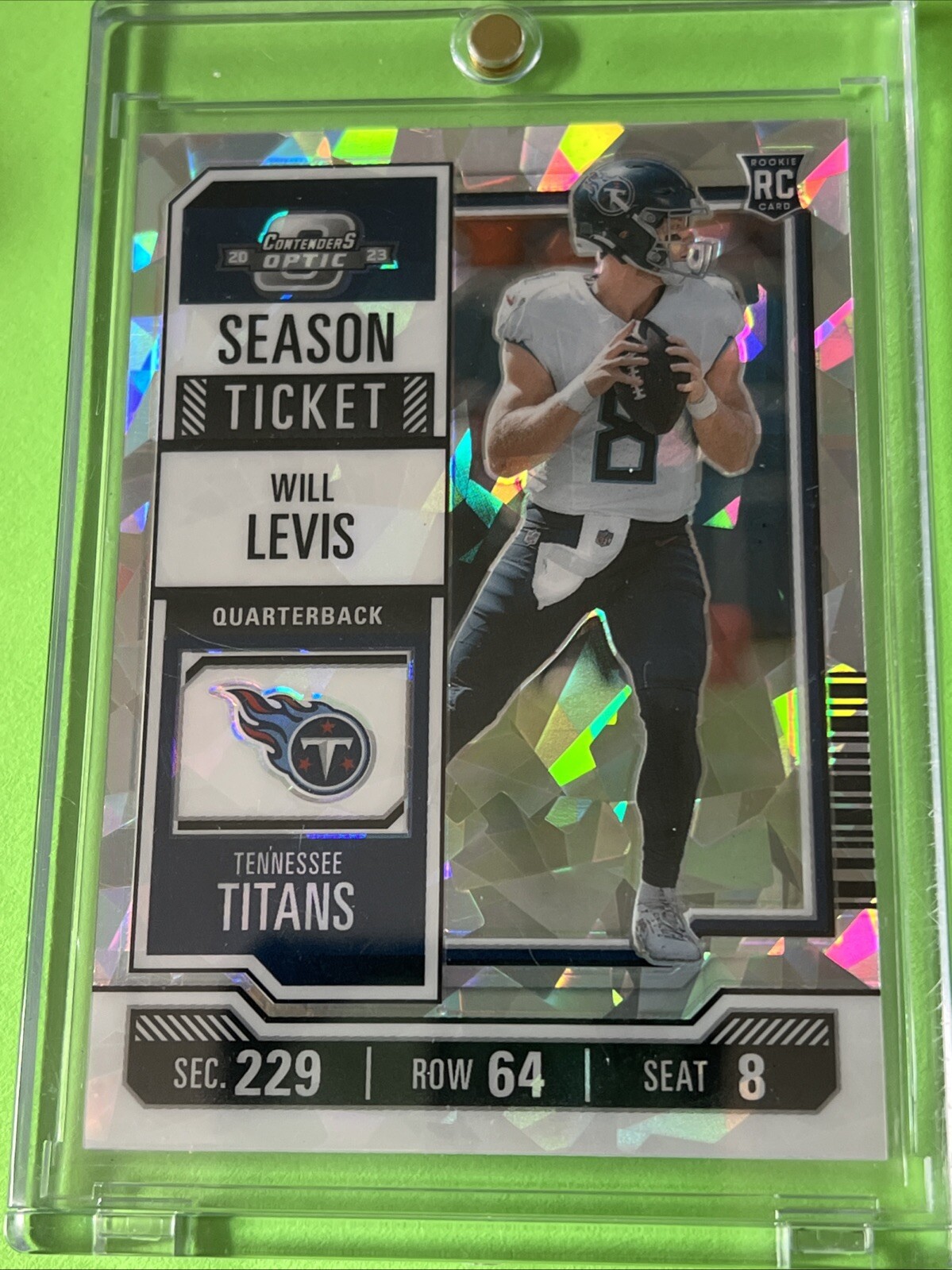 2023 Contenders Optic Cracked Ice /22 RC Will Levis #56