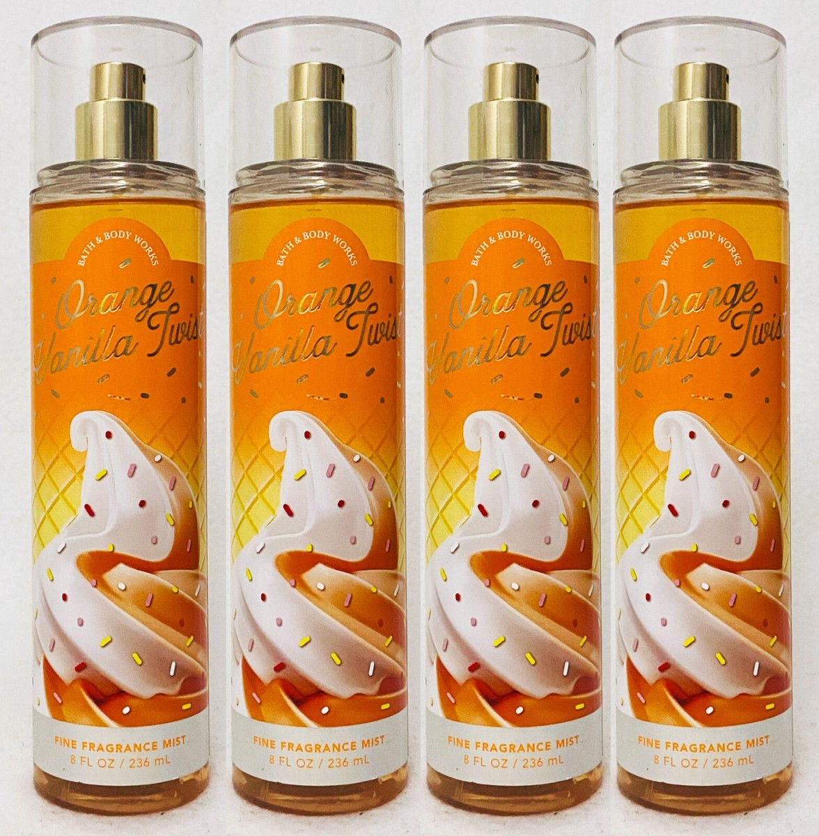 4 Bath & Body Works ORANGE VANILLA TWIST Fine Fragrance Mist Body