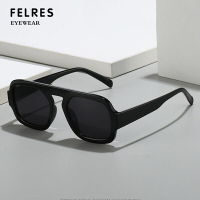 Square Thick Frame Fashion Pilot Sunglasses For Men Women Outdoor Shade  Glasses