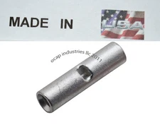 (100) 12-10 NON-INSULATED BUTT SEAMLESS WIRE CONNECTOR UNINSULATED MADE IN USA