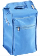 High Road Neoprene Wine Carrier Tote for Four Bottles with Front Storage Pocket