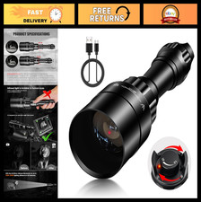 850nm IR Illuminator Flashlight for Night Vision, Zoomable LED Rechargeable Ligh