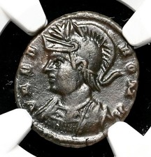City Commemorative. AD 330-333. Æ, VRBS ROMA, Founding of Rome, NGC VF