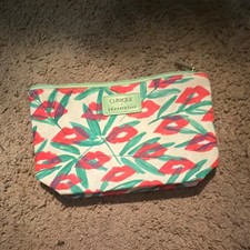 Clinique Floral Fabric Makeup Bag Multicolor with Zipper