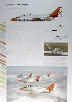 CASA C 101 Aviojet Plane Picture Vtg Aircraft Info Sheet Wall Art Decor    