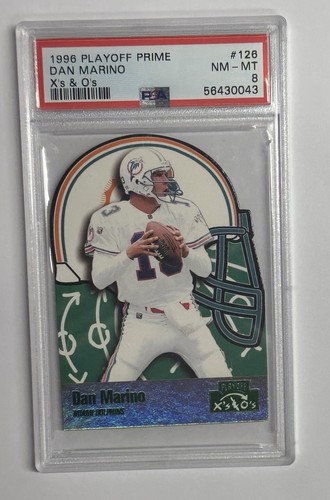 1996 Playoff Prime X’s and O’s Dan Marino #126 PSA NM-MT 8