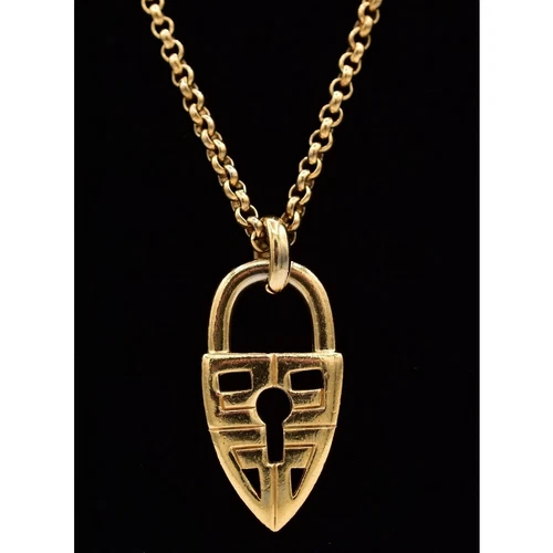 Givenchy Vintage Lucchetto Logo 4G Ciondolo Collana Toggle Grosso Firmato BinA17