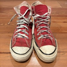 Vintage Made In USA Converse Chuck Taylor High Tops Red Sz 10 PLEASE READ