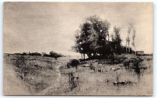 Vintage landscape art postcard from Smithsonian