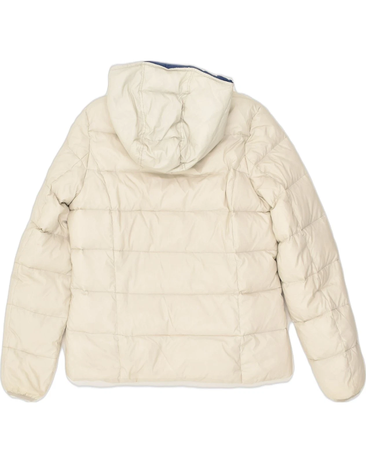 OFF WHITE BEST COMPANY Giacca donna imbottita con cappuccio UK 14 Large Off White Nylon BC15