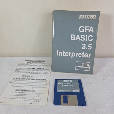 GFA BASIC 3.5 Dolmetscher - seltenes Buch & Diskette für Commodore AMIGA